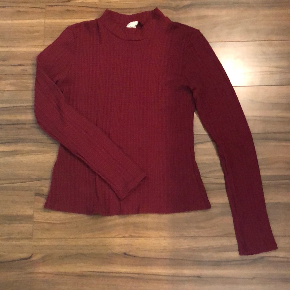 Burgundy Knit Top - Picture 1 of 2